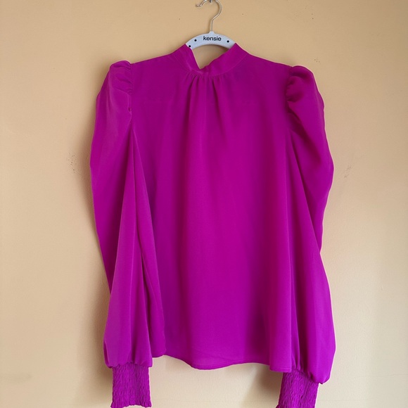 Jealous Tomato Pink Puff Sleeve Ruffled Blouse - Picture 5 of 9